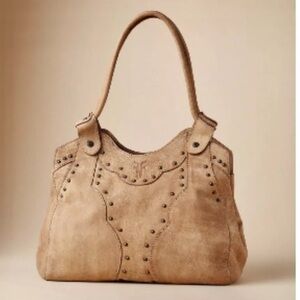 💛🤎Frye Vintage Style Leather Studded Shoulder Bag